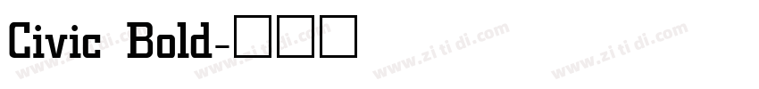 Civic Bold字体转换